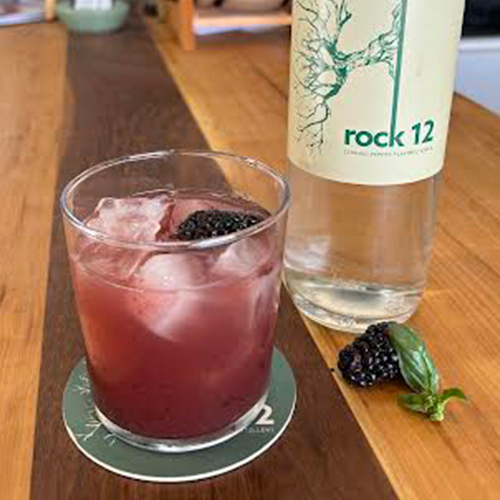 Rock 12 Serrano Infused Vodka, Blackberry Serrano Smash