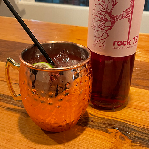 Rock 12 Hibiscus Infused Vodka, Hibiscus Mule